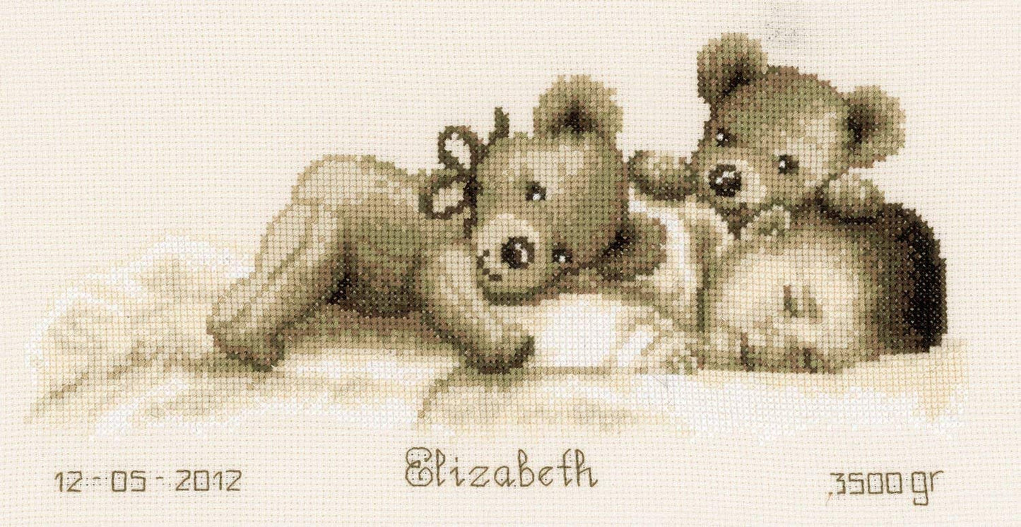 Vervaco Counted Cross Stitch Kit Baby Sleeps 12" x 6.4"