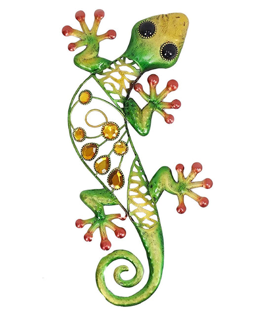 Comfy Hour Gecko Wall Art Collection 15" Metal Art Lizard Wall Decor