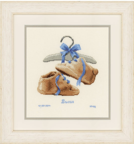 Vervaco Counted Cross Stitch Kit My First Shoes 7.2" x 8"