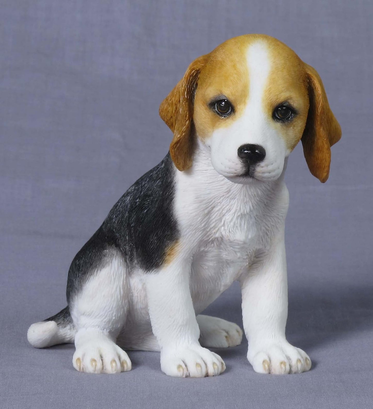 Unicorn Studio 4.25 Inch Beagle Puppy Sitting Decorative Figurine, Brown and White