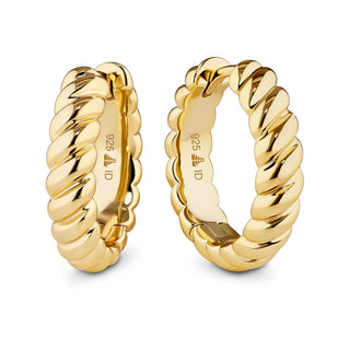 DEVATA Earring, 18mm diameter, 4mm width, Gold Plated/Rope RPS1628