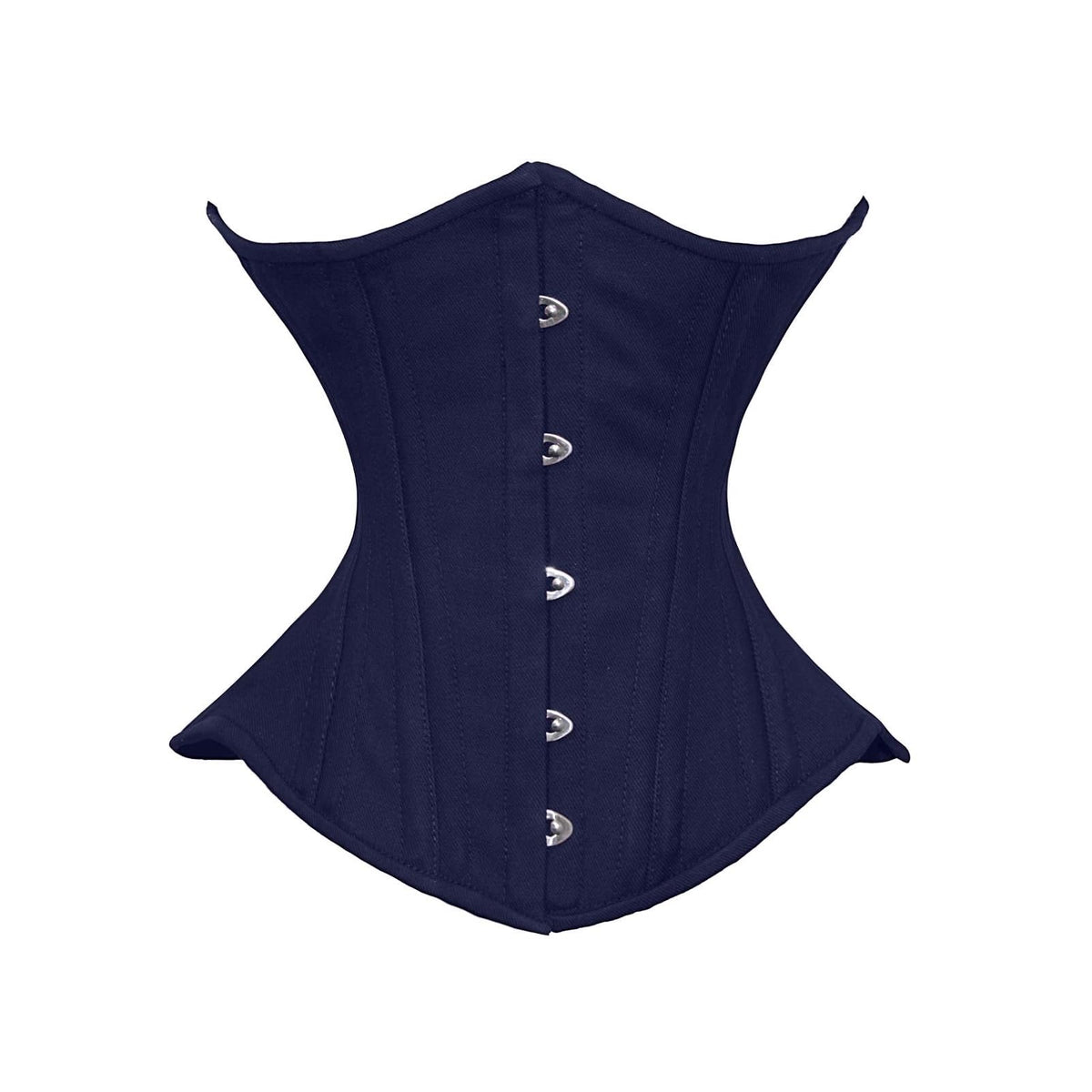 luvsecretlingerie Corset, X-Small, Navy Cotton (Normal Torso-fit Well for 12.2"/