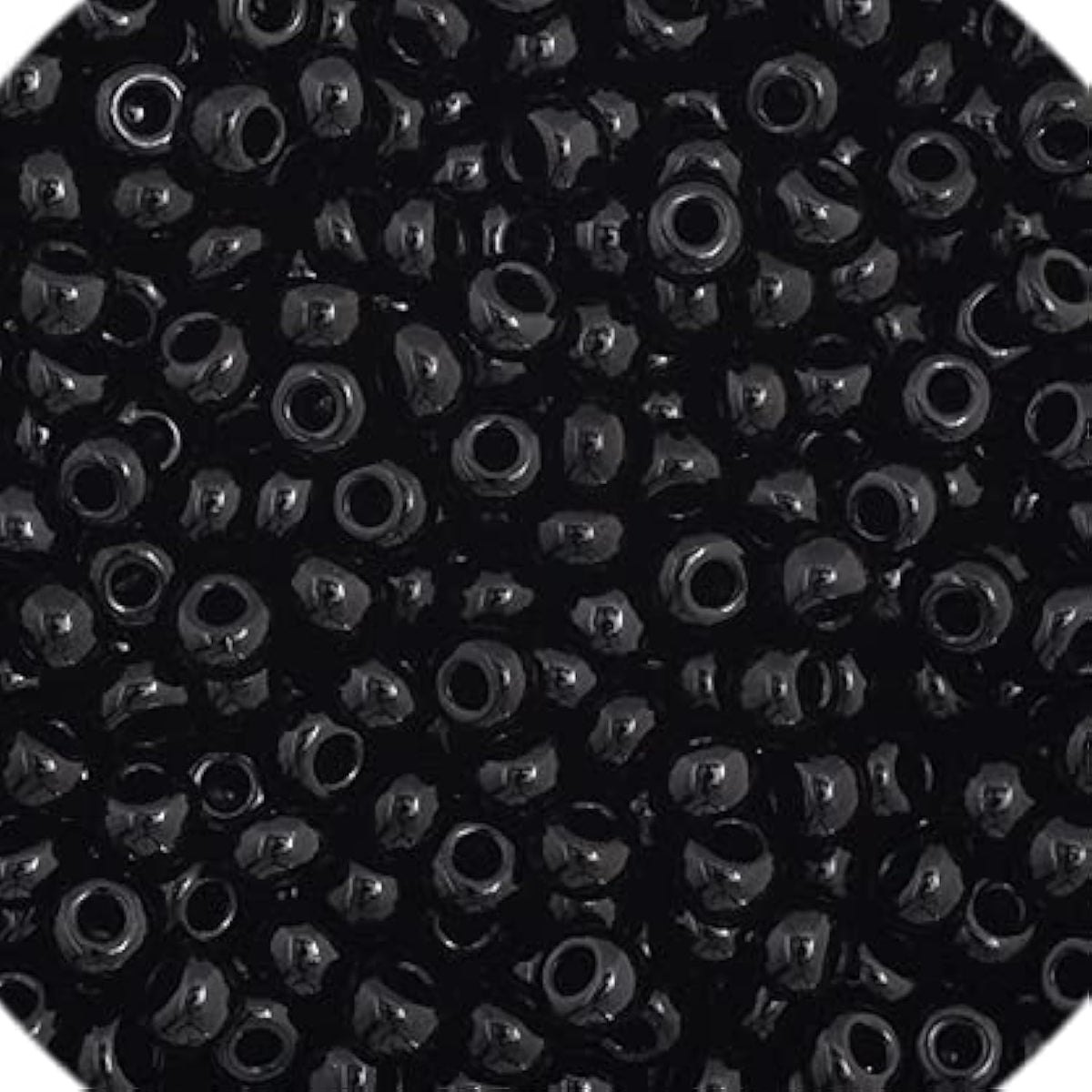 John Bead Craft Bead, Small, Opaque Black