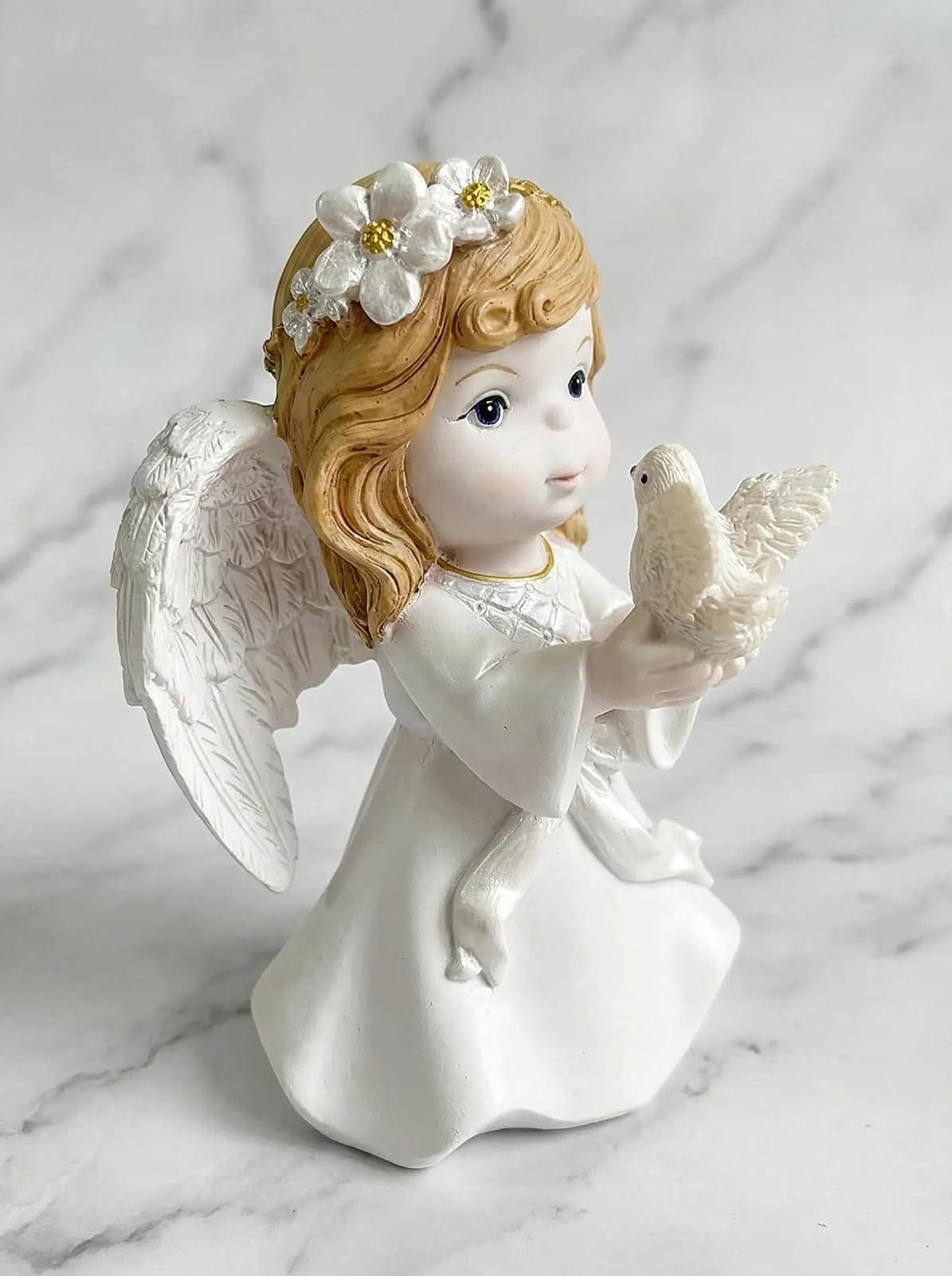 Comfy Hour 5 Inch First Communion Figurine, Praying Angel with Dove