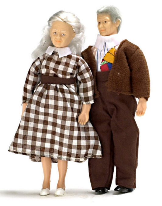 Aztec Imports Melody Jane Dollhouse Miniature Modern People Grandma and Grandad 1:12 Grandparents