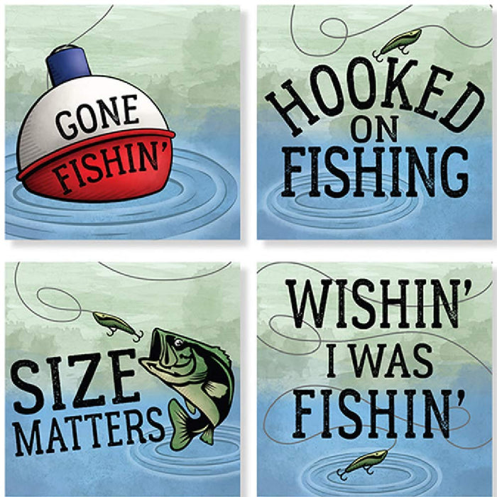 Carson Fishing Square House Coaster Set