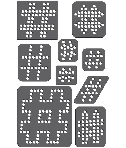 Rhinestone Genie Hashtags Magnetic Rhinestone Template, Black