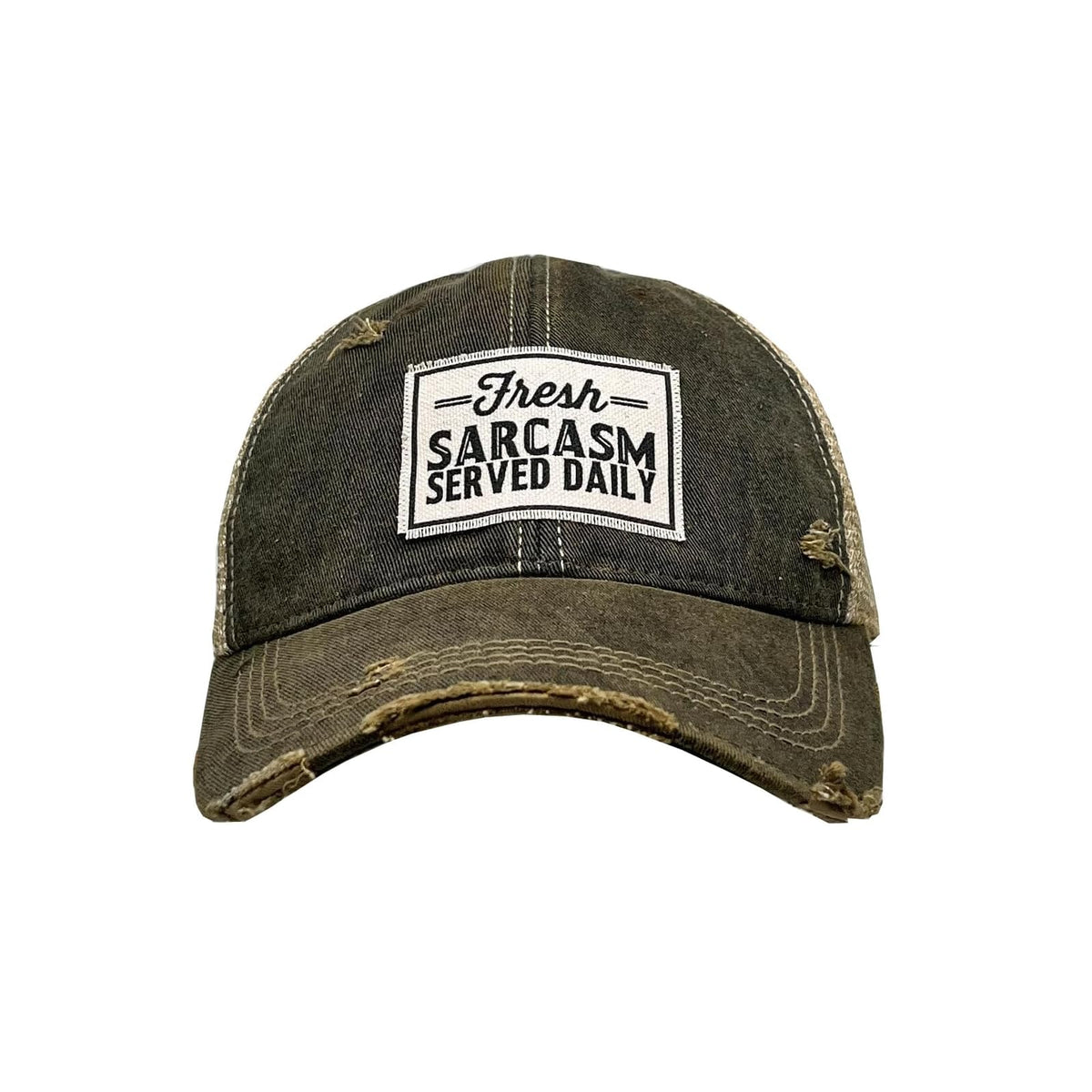 VINTAGE LIFE Hat, Black Distressed