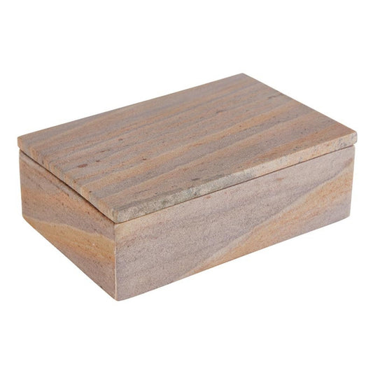 47th & Main Decorative Marble Box With Lid Storage Container, 6" L x 4" W x 2" H, Rainbow