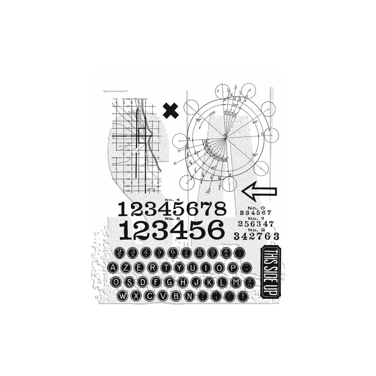 Art Gone Wild Rubber Stamp, Various, Red