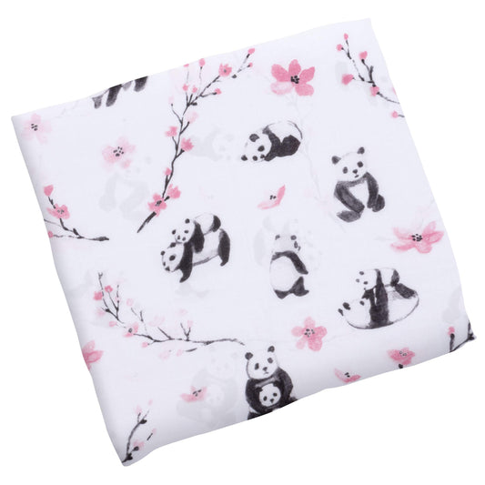 Stephen Joseph, Unisex Baby Cotton Muslin Swaddle Blanket, Panda