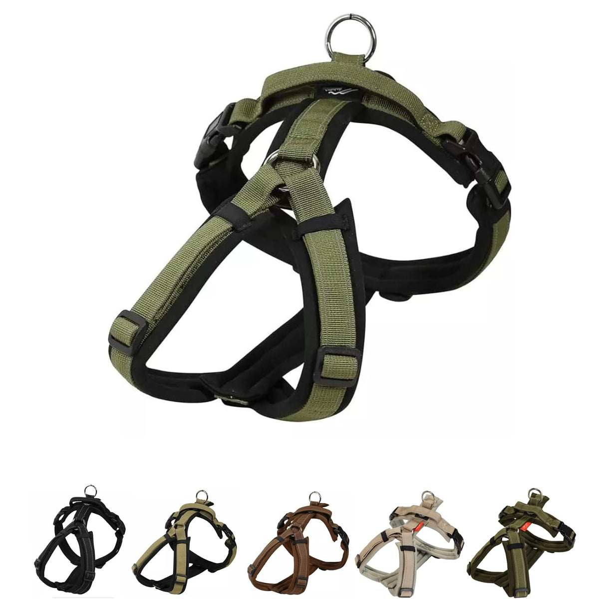 hakusan Animal Harness, Tiny, Black×Green