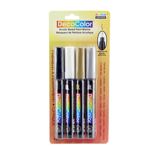 Uchida Marking Pen, 1 Count (Pack of 1), Black, Gold, Silver and White