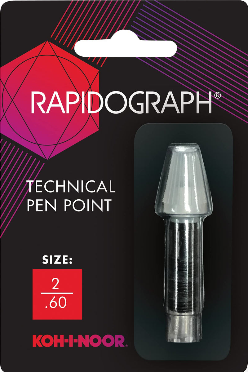 Koh-I-Noor Rapidograph Stainless Steel Replacement Point, .60mm, 1 Each (72D.2)