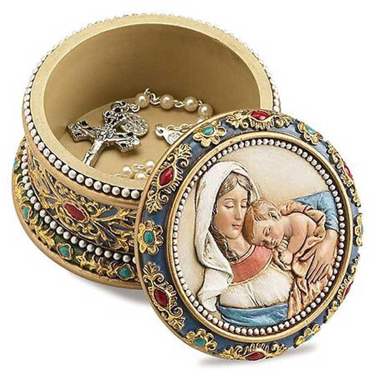 Christian Brands Autom 2" H Ave Maria Rosary Box