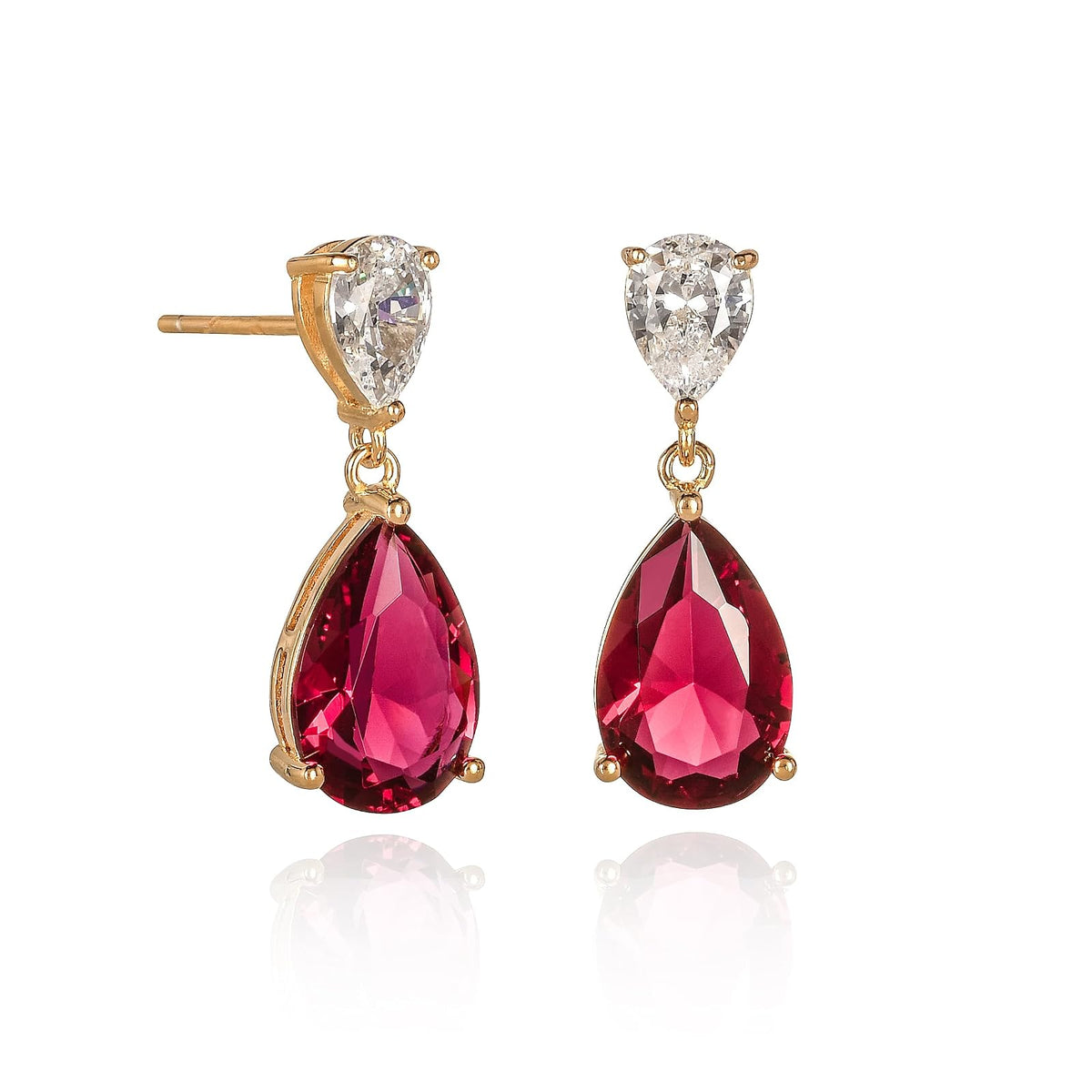 Diamond Treats Earring, 8 millimeters, Red-Gold