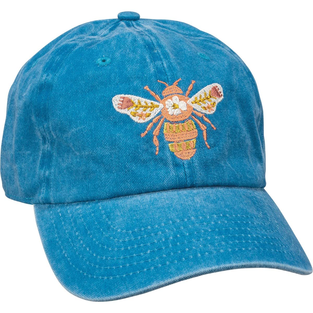 Primitives by Kathy 113049 Bee Happy Baseball Cap Blue