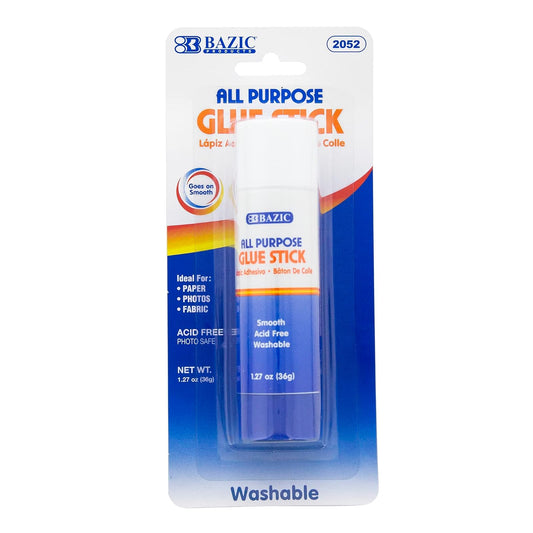 BAZIC Premium Jumbo Glue Stick 36g/1.27 Oz, Multi-Purpose Acid Free, Glue Sticks, for Photos Paper Kids Art Craft at School Home Office, 1-Pack