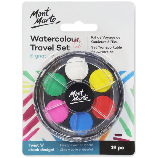 Mont Marte Watercolour Travel Set - 18pce