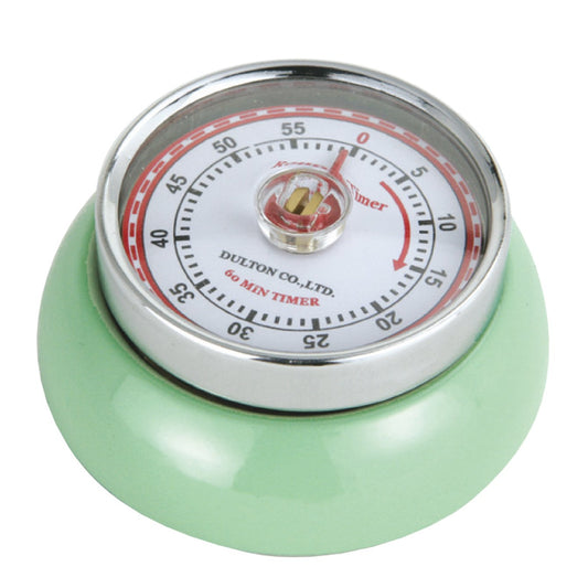 Frieling Zassenhaus 60-Minute Magnetic Steel "Retro" Kitchen Timer, Mint Green, 2.75-Inch (M072365)