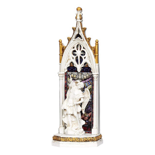 Joseph's Studio by Roman - St. Michael Holy Family Window LED Figure, Renaissance Collection, 11.75" H, Resin and Stone, Religious Gift, Decoration, Battery Operated