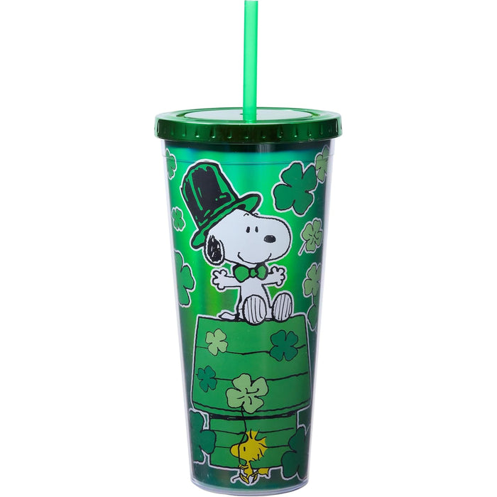 Spoontiques Drinking Cup, 20 oz, Snoopy St. Patrick's Day