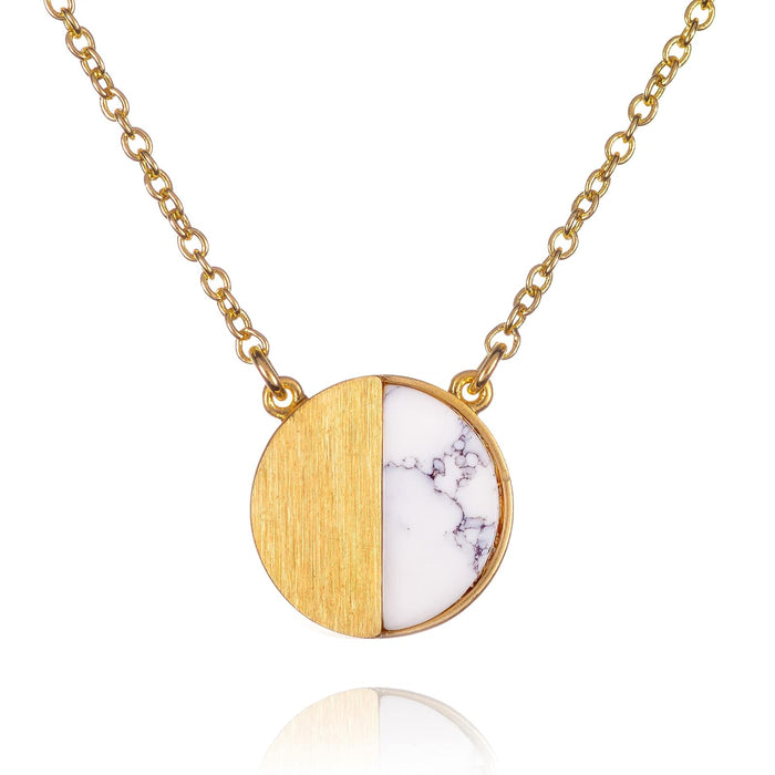 namana Necklace, 18 inches, White Agate