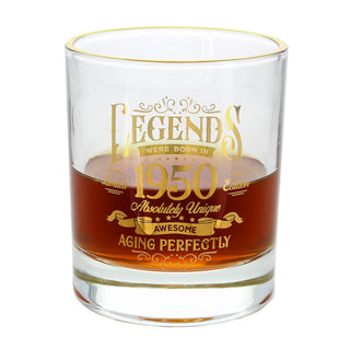 Pavilion Gift Company Drinking Cup, 8 Ounces, Clear, Gold