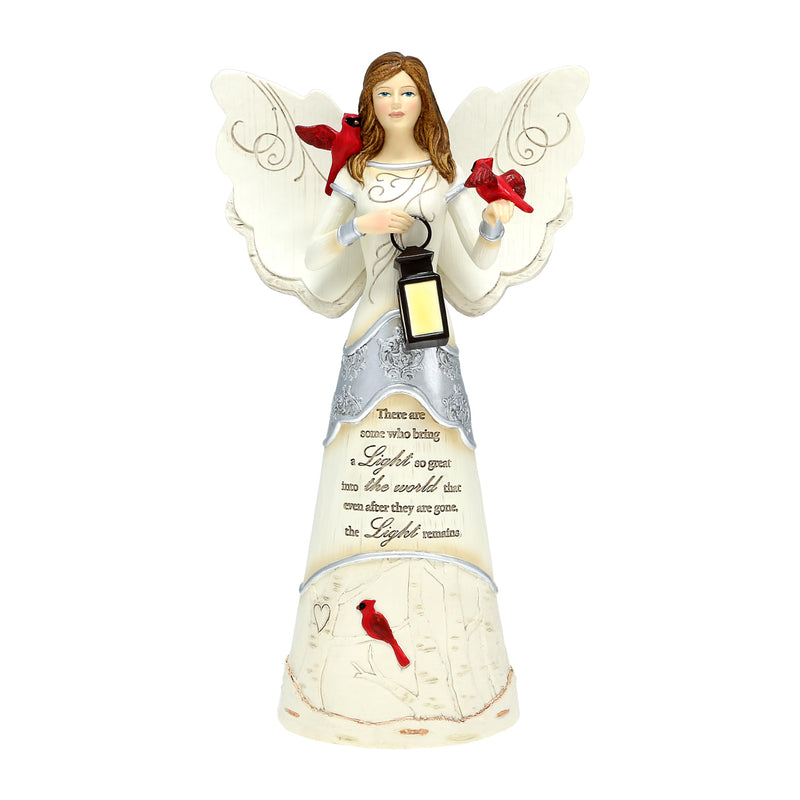 Pavilion - Light Remains - 9&quot; Angel Figurine in Memory Loss Bereavement Funeral Condolence Grief Cardinal Present