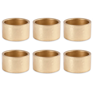 DII Design Basic Napkin Ring Collection Decorative, Gold, One Size, 6 Count