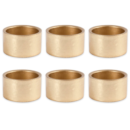DII Design Basic Napkin Ring Collection Decorative, Gold, One Size, 6 Count