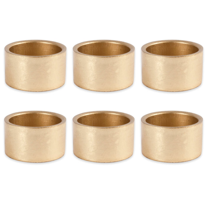 DII Design Basic Napkin Ring Collection Decorative, Gold, One Size, 6 Count