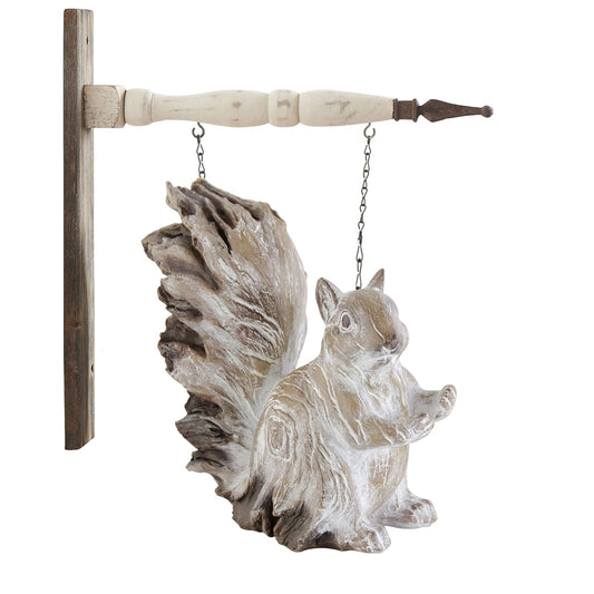K&K Interiors 42092A-AR 9.5 Inch Whitewashed Resin Sitting Squirrel Arrow Replacement