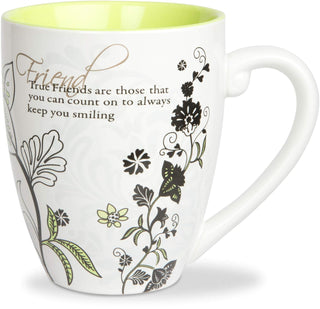 Pavilion Mark My Words Friends Mug, 4-3/4 Inch, 20-Ounce Capacity