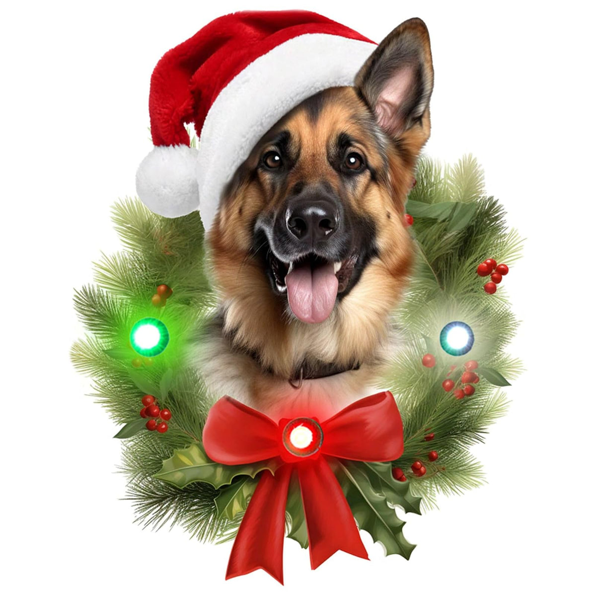 Spoontiques Wreath, One Size, German Shepherd