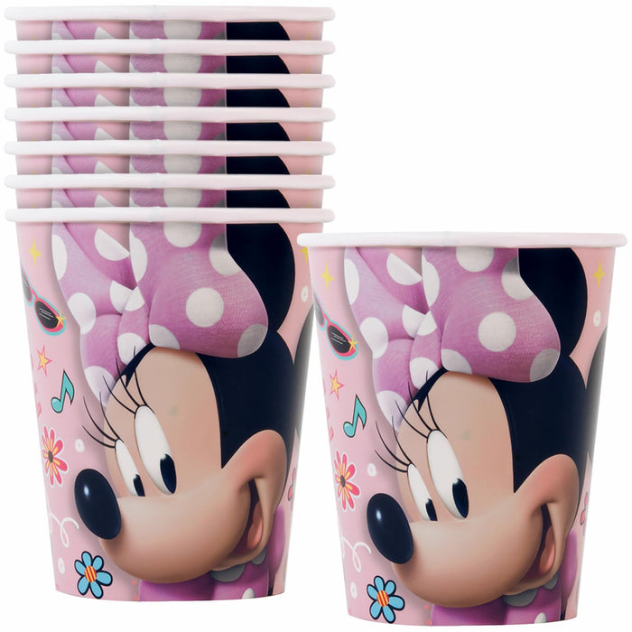Unique Industries Unique Disney Minnie Mouse Disposable Paper Cups - 8 Pcs