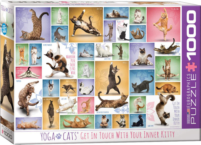 EuroGraphics Yoga Cats 1000-Piece Puzzle