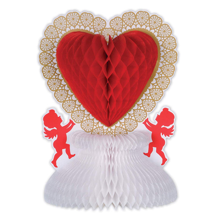 Beistle Balloon, 11", Red/White/Gold