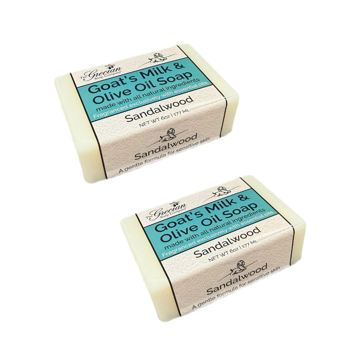 THE GRECIAN SOAP COMPANY Skin Cleaning Agent, 3 Ounce (Pack of 2)