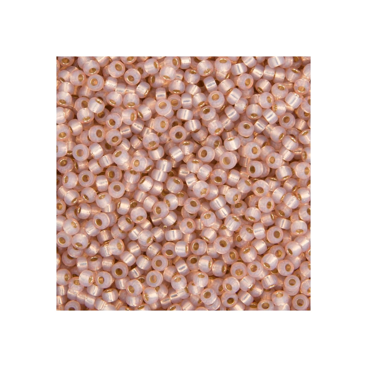 John Bead Miyuki Japanese Glass Seed Beads 22gms 11/0 — Alabaster Blush S/L Dyed