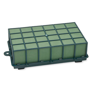 FloraCraft Floral Cage Arranger with Floral Wet Foam 3.75 Inch x 7 Inch x 12.75 Inch Green
