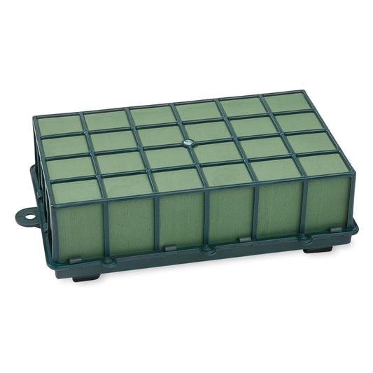 FloraCraft Floral Cage Arranger with Floral Wet Foam 3.75 Inch x 7 Inch x 12.75 Inch Green