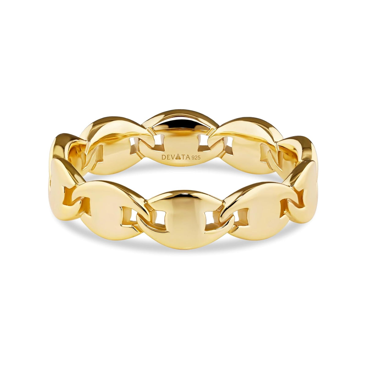 DEVATA Ring, 7, Gold Plated/Mariner Link LVR8321