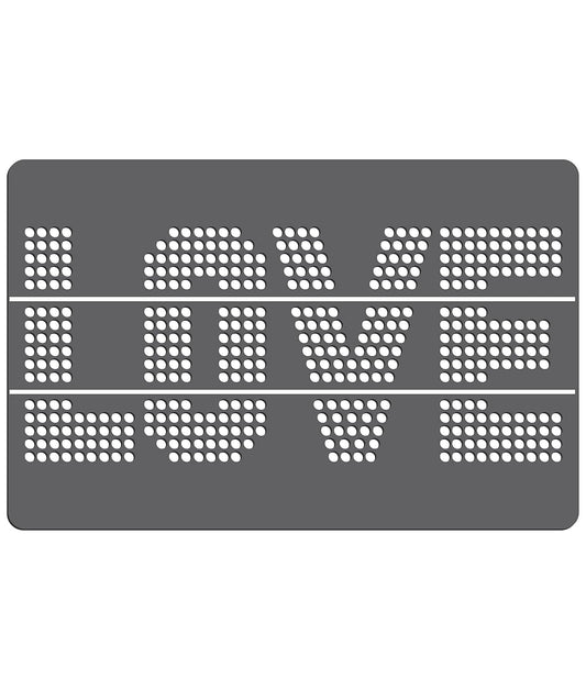 Rhinestone Genie Love 3" x 8" American Style Magnetic Rhinestone Template, Black