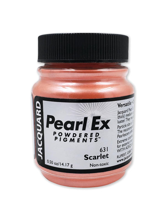 Pearl-Ex Pigment by Jacquard, Creates Metallic or Pearlescent Effect.5 Ounce Jar, Scarlet