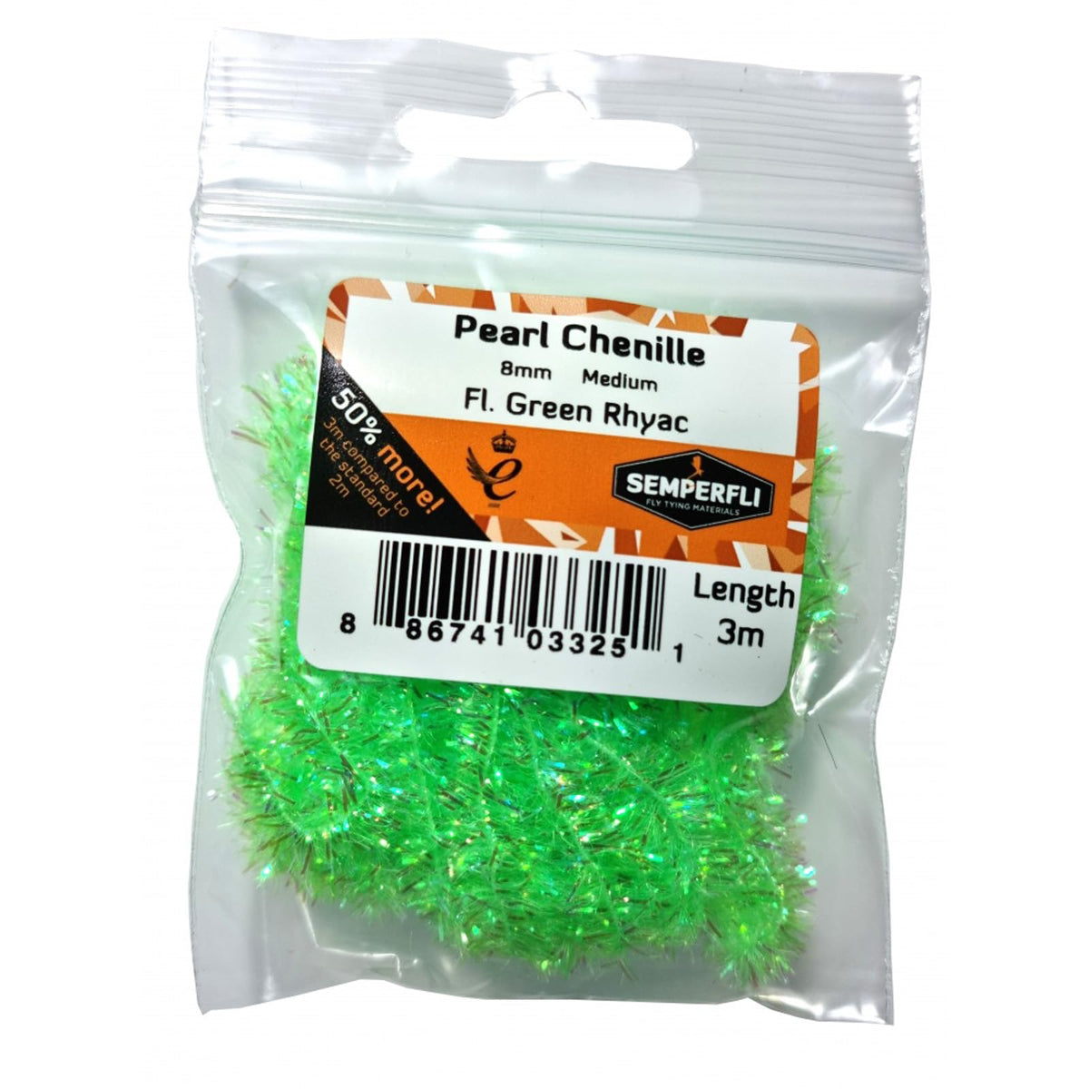 Semperfli Yarn, 8mm Medium, Green Rhyac