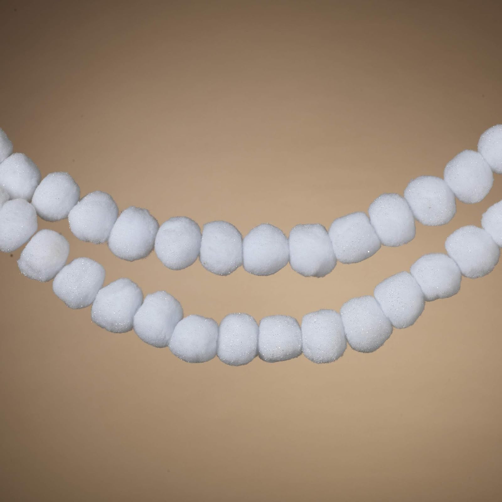 Gerson International 72"L Snowball Garland Home Decor, 3InL x 3InW x 72InH, White