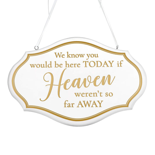Lillian Rose White Metallic Gold Memorial Wedding Chair Sign, 10"x7.5"