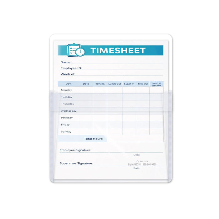 C-Line File Folder, 8-1/2 x 11, Clear