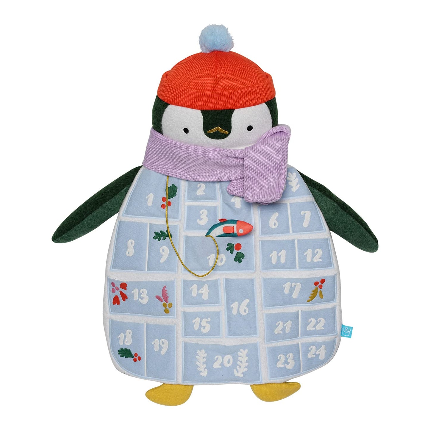 Manhattan Toy Any Year Hanging Christmas Polly Penguin Plush Advent Countdown Calendar and Holiday Decor for 3+ Years and Up